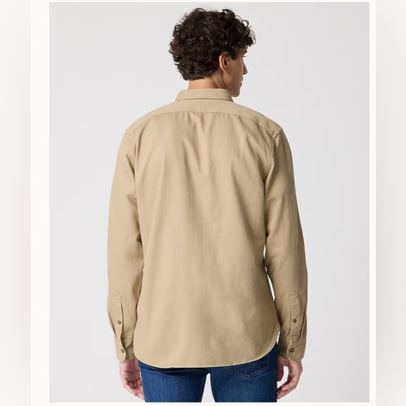 J. Crew Men's Corded Twill Work Shirt in Burnished Wheat - Picture 2 of 5